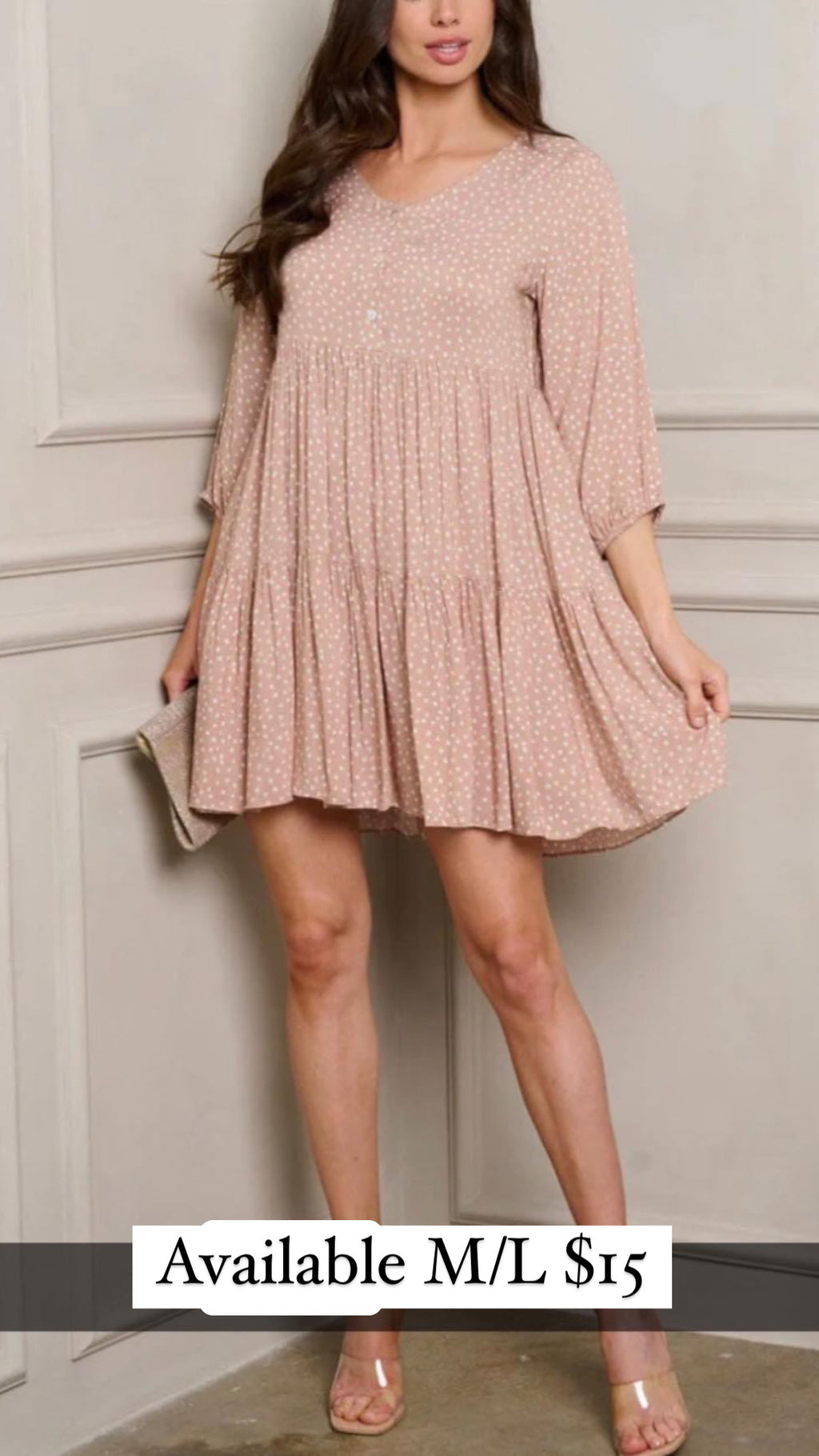 Tiered Polka Dot Dress  (SM)